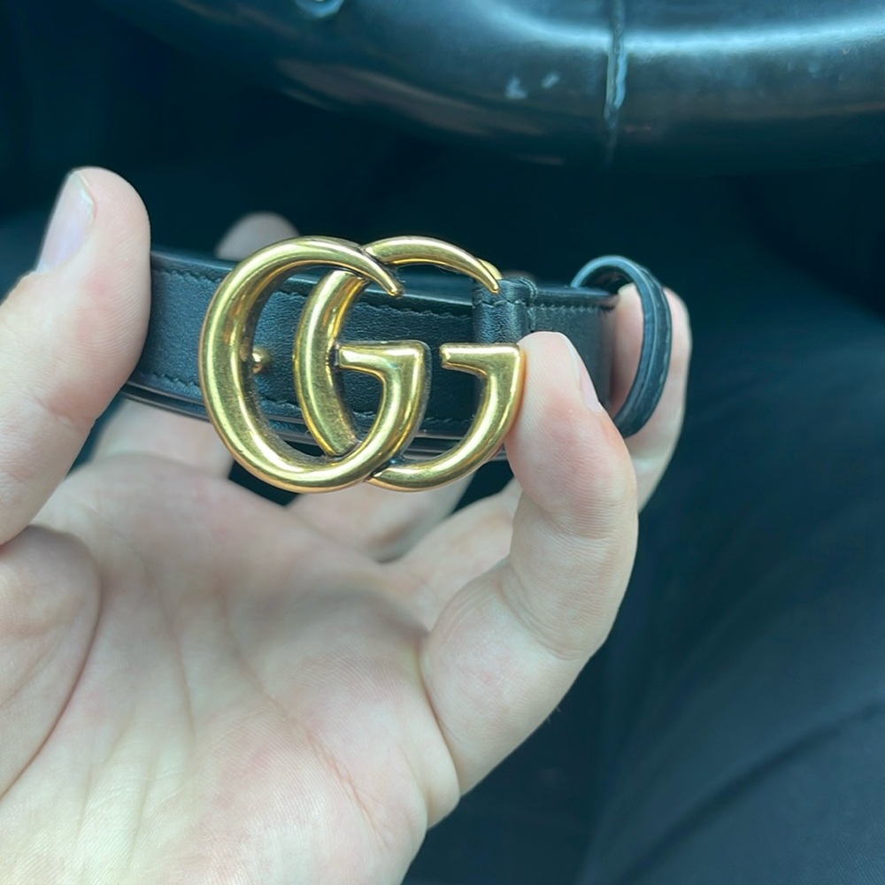Gucci Black and Gold Belt